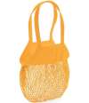 W150 Westford Mill Organic Cotton Mesh Grocery Bag Amber colour image